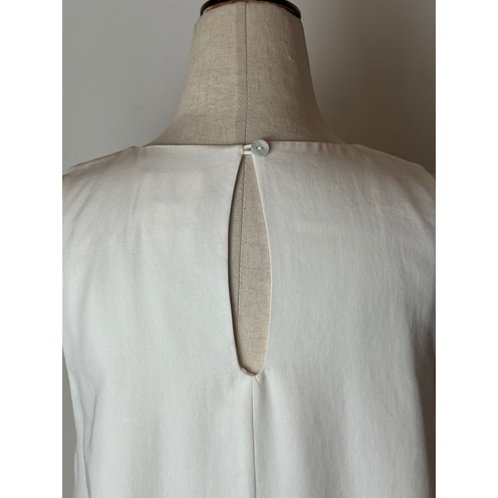 Julie Brown NYC Shirt Women Large White Sleeveless Layered Tencel Cara Top NWT - Picture 7 of 12